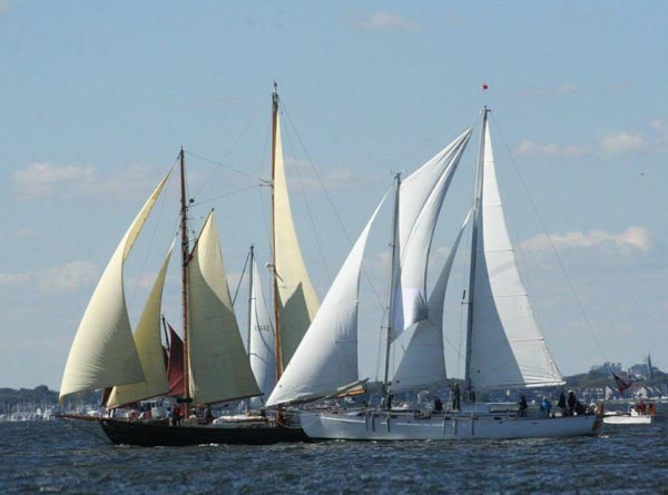 Schooners gathered for the Great Chesapeake Bay Race