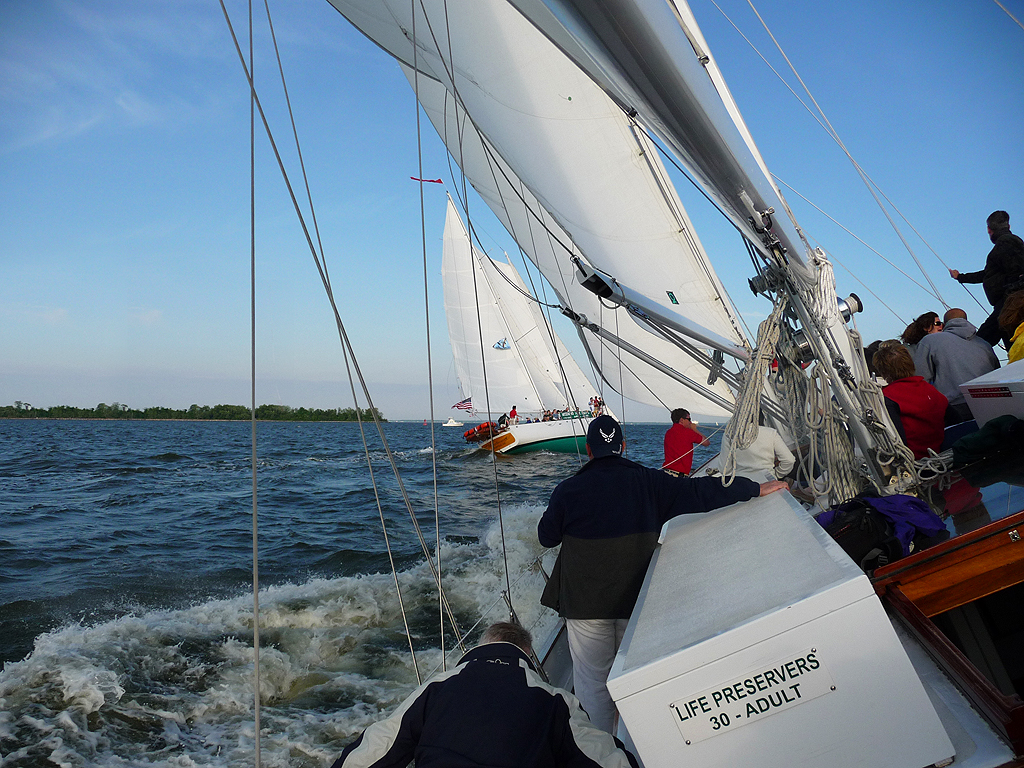 Racing Woodwind I and Woodwind II on a Wednesday Night on the Chesapeak Bay