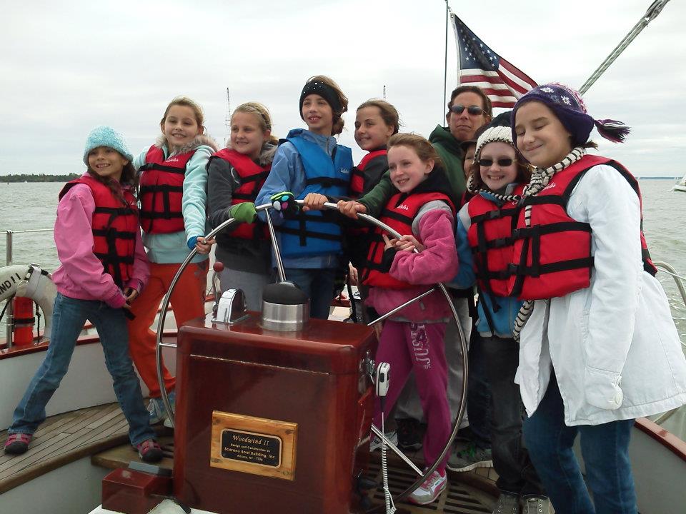 We educate girl scouts about the "Wonders of Water" and sailing using an interactive approach while cruising the Chesapeake Bay.