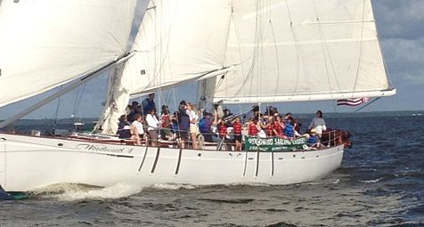 Girl Scouts Power of Team Program while sailing