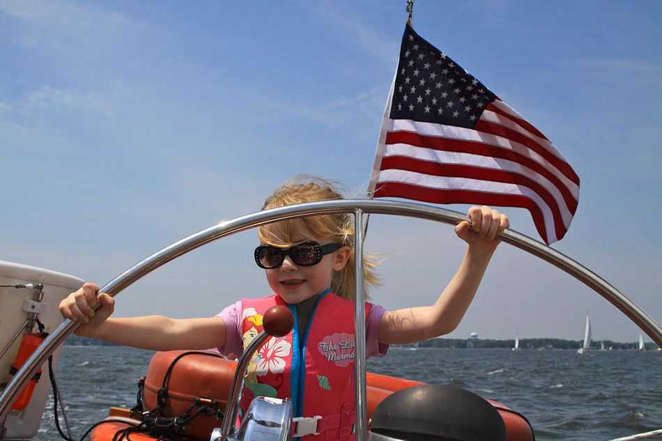 Mixed Ages for Girl Scouts can all sail on the same boat