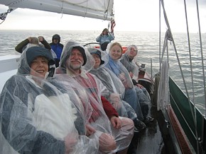 Schooner Woodwind sails Rain or Shine