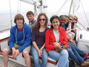 Student Group Sailing on the Woodwind