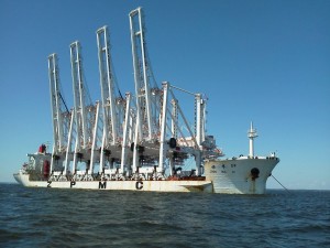 Transport vessel for Port of Baltimore Container Cranes