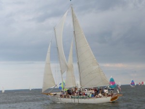 Schooner Woodwind sailing with JWorld Regatta