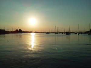 Sunrise over Annapolis Harbor from Schooner Woodwind Boat & Breakfast
