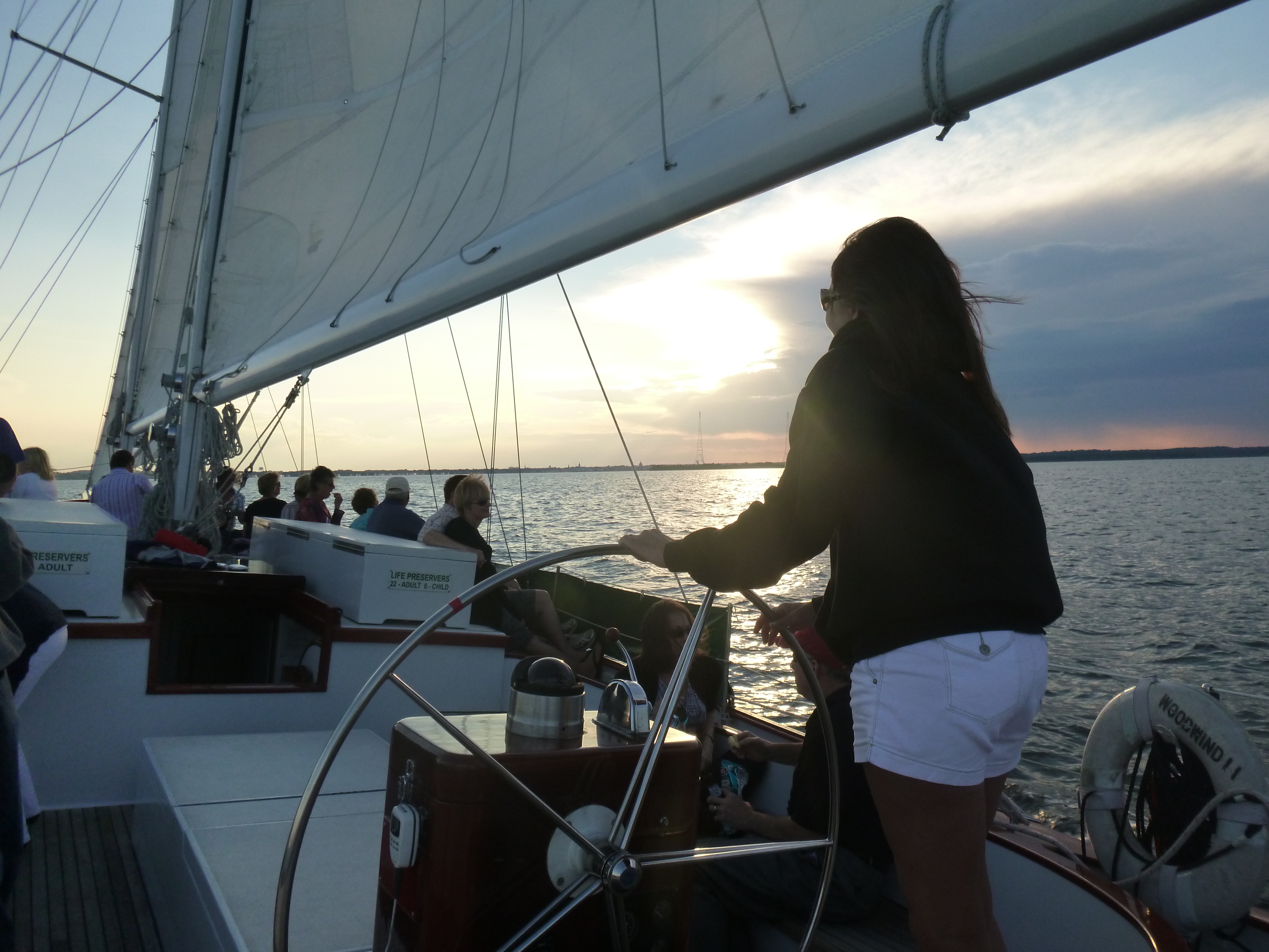 Sailing the Schooner Woodwind at sunset!
