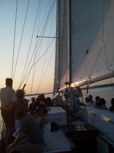 Sailing into the sunset on Woodwind
