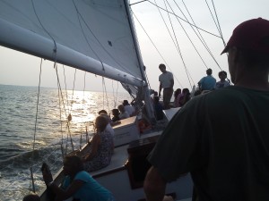 Sailing into the sunset on the Chesapeake Bay
