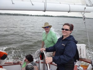 Fun loving group from Cincinnati  aboard the Schooner Woodwind II