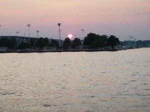 Naval Academy Sunset from Schooner Woodwind