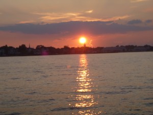 Sunset over Annapolis,Md. from Schooner Woodwind on 7.29.12