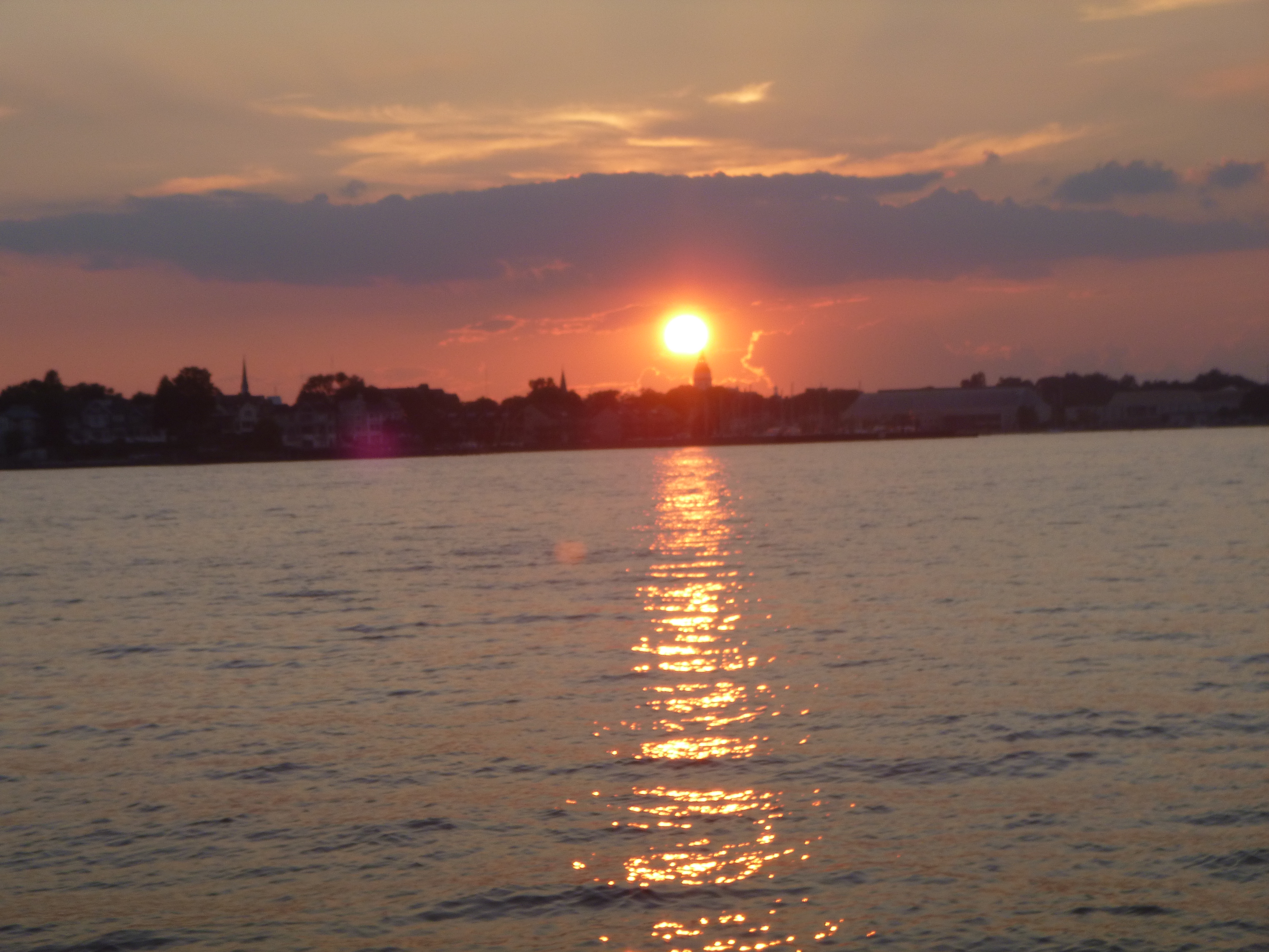 Sunset over Annapolis,Md. from Schooner Woodwind on 7.29.12