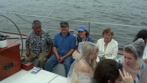 This is their first sail on Woodwind in the Chesapeake Bay.