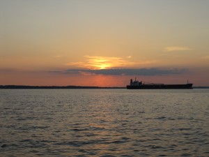 Sailing into the sunset on the Chesapeake Bay