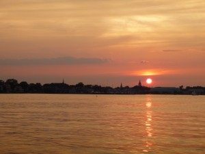 Beautiful sunset over the Annapolis City Skyline