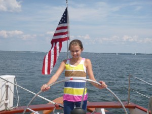 Makenzie sailing the Shooner Woodwind