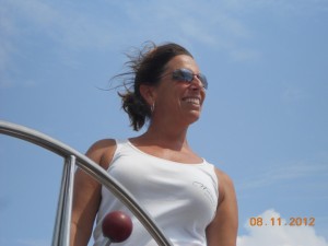 Great day for sailing on the Woodwind II. Of course I was smiling.