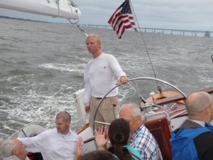 Woodwind crew Nathan Hesse at the wheel