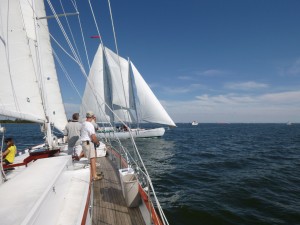 Racing in a Crew Match Race on the Schooner Woodwinds