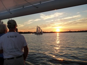 Sailing into the Sunset with the Annapolis skyline