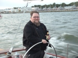 Ben from Flying Dog at the helm