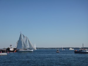 Woodwind crossing the start line