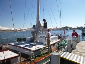 Crew getting the Woodwind ready for the day