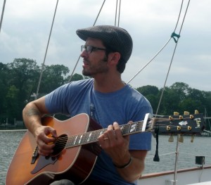 Tony Lucca performing aboard the Schooner Woodwind
