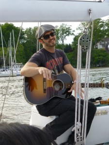 Tony Lucca singing on the Schooner Woodwind