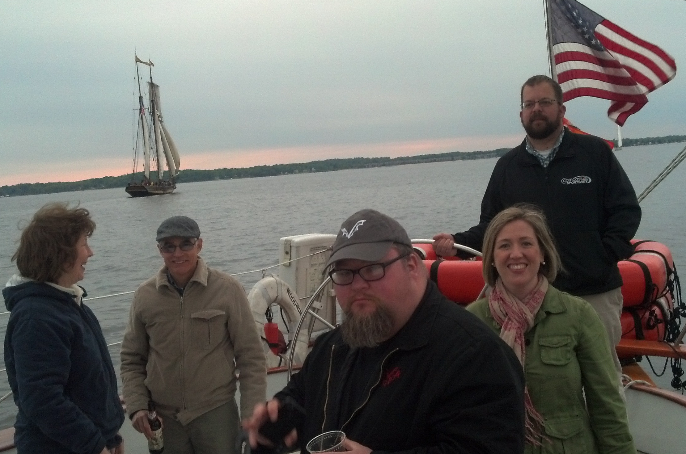 Our guests and the Pride of Baltimore II