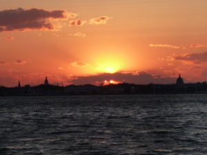 Sunset over Annapolis from the Schooner Woodwind