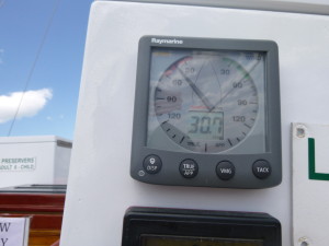 30+ knots of breeze on the Woodwind