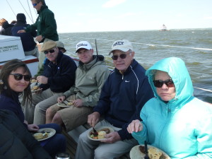 Enjoying the Day with Thomas Point Lighthouse in the Background