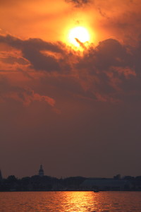 Sunset over the Annapolis City Skyline