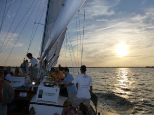 Nothing like sailing into the sunset on the Schooner Woodwind