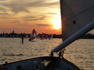 Racing into Annapolis Harbor