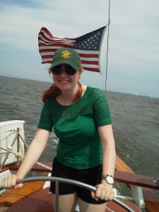 Paige sailing the Woodwind II