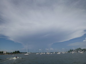 Amazing Thunderhead building over town