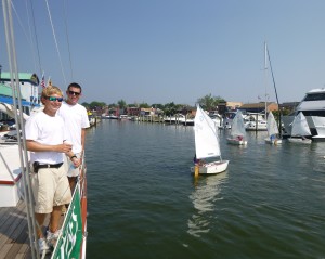 Chris and Sam check out the boat handling on Ego Alley