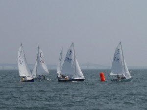 Daysailers competing on the Chesapeake