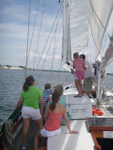 Raising the sails
