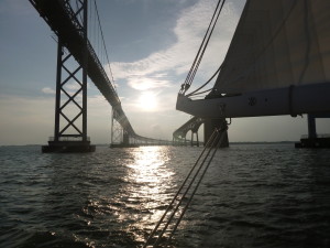 Sunset at the bay bridge