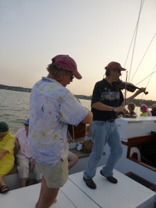 Eastport Oyster Boys play aboard Woodwind II