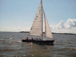 Dave Gendell and Dick Franyo were sailing back after the CRAB Regatta.