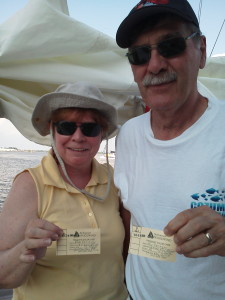 Ron and Rita sporting their frequent sailor card from 1993. This is their second stamp.