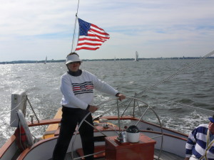 Chris confidently sails Woodwind at 10 knots!