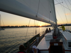 Sailing into the sunset