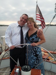 Mr & Mrs Bull, first time sailing together as a married couple!