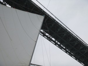 Sailing under the Bay Bridge